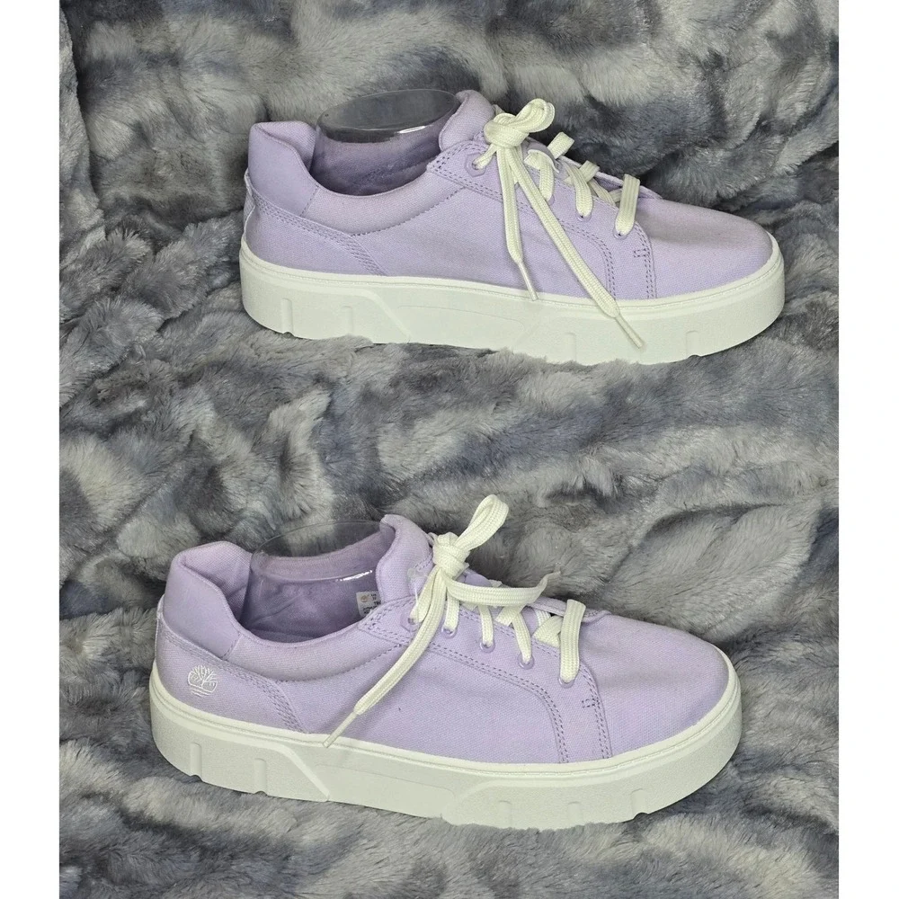 NEW Timberland Laurel Women's Purple/‎ Lilac Platform Canvas Sneakers Size 10